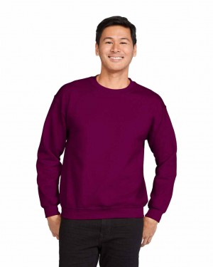 Antique Cherry Red Men's Gildan 18000 Crewneck Sweatshirt | ZBRM23971