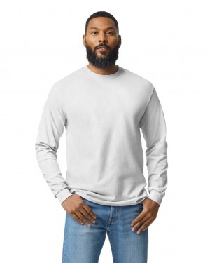 Ash Grey Men's Gildan 5400 Long Sleeve T-Shirts | UYOL23597