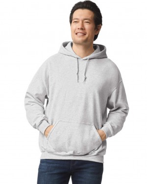 Ash Men's Gildan 18500 Hoodie Sweatshirt | VMFH42058