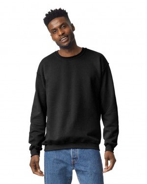 Black Men's Gildan 18000 Crewneck Sweatshirt | NAWS63745