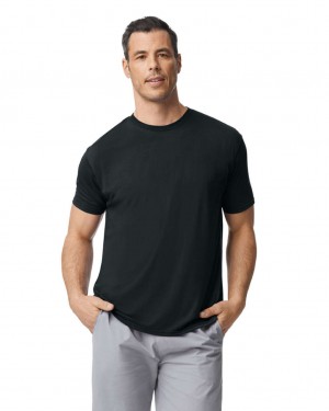 Black Men's Gildan 42000 T-Shirts | JMPC42859