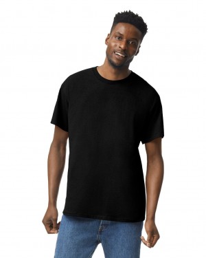 Black Men's Gildan 5000 T-Shirts | IEKA40831