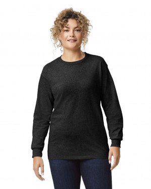 Black Women's Gildan 2400 Long Sleeve T-Shirts | ZIRN71236