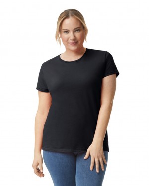 Black Women's Gildan 880 T-Shirts | QLTG68795