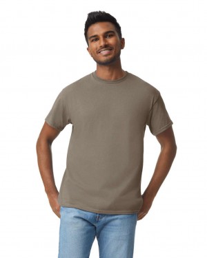 Brown Savana Men's Gildan 5000 T-Shirts | PWEJ50624