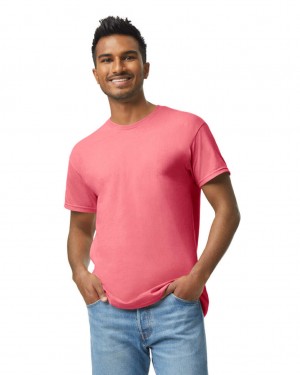 Coral Silk Men's Gildan 5000 T-Shirts | GQRW82953