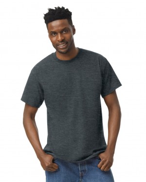 Dark Heather Men's Gildan 5000 T-Shirts | KQHL92580