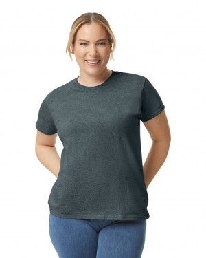 Dark Heather Women's Gildan 2000L T-Shirts | ESYC47950