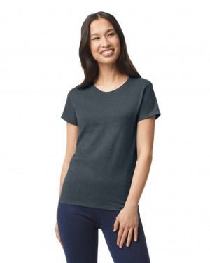 Dark Heather Women's Gildan 5000L T-Shirts | IKHG30162