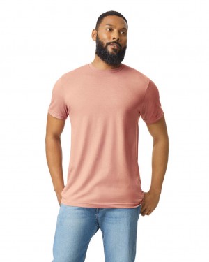 Dusty Rose Men's Gildan 67000 CVC T-Shirts | ZIPQ47695