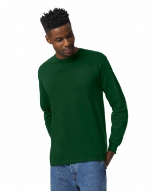 Forest Green Men's Gildan 2400 Long Sleeve T-Shirts | TUGJ78391