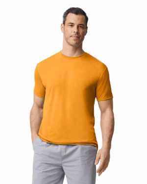 Gold Men's Gildan 42000 T-Shirts | YPQS73165