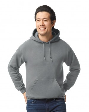 Graphite Heather Men's Gildan 18500 Hoodie | SNQU70253