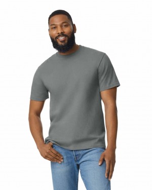 Graphite Heather Men's Gildan 65000 Midweight T-Shirts | DRXZ12634