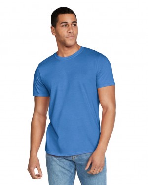 Heather Royal Men's Gildan 64000 T-Shirts | OAIJ54698