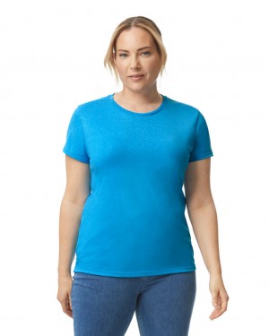 Heather Sapphire Women's Gildan 5000L T-Shirts | VRPC04356