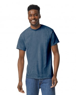 Heather Sport Dark Navy Men's Gildan 8000 T-Shirts | WUFM42087