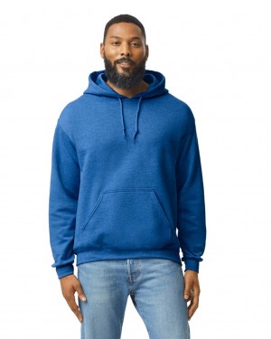 Heather Sport Royal Men's Gildan 18500 Hoodie Sweatshirt | AXIU54638