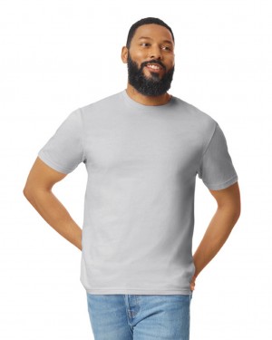 Ice Grey Men's Gildan 64000 T-Shirts | AMYQ62397