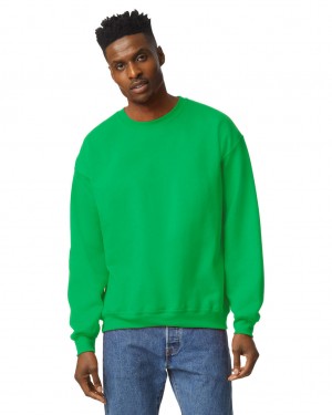 Iris Green Men's Gildan 18000 Crewneck Sweatshirt | LUJV83495