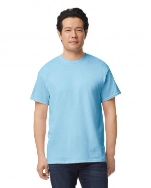 Light Blue Men's Gildan 8000 T-Shirts | VGEY26943