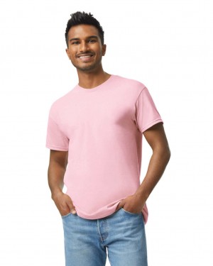 Light Pink Men's Gildan 5000 T-Shirts | HXUE35674