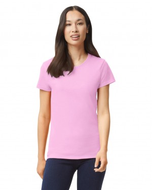 Light Pink Women's Gildan 5000L T-Shirts | EUHN50612