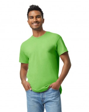 Lime Men's Gildan 5000 T-Shirts | HVDE62971