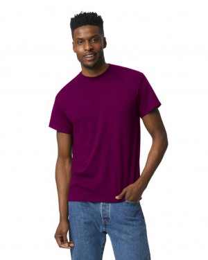 Maroon Men's Gildan 8000 T-Shirts | ATHZ65907