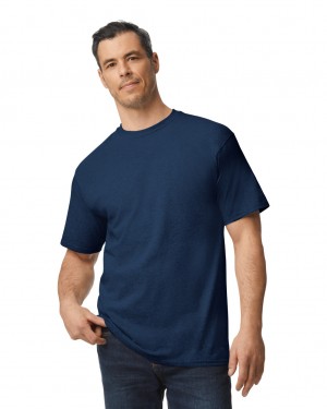 Navy Men's Gildan 2000T Tall T-Shirts | EOZV70934