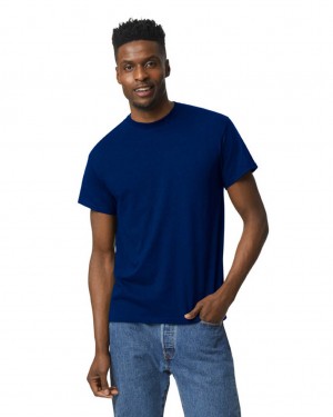 Navy Men's Gildan 8000 T-Shirts | QYBT65310