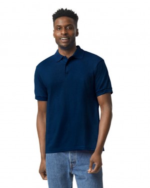 Navy Men's Gildan 8800 Polo | ZVIT98473