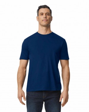 Navy Men's Gildan 980 T-Shirts | CSGF31645