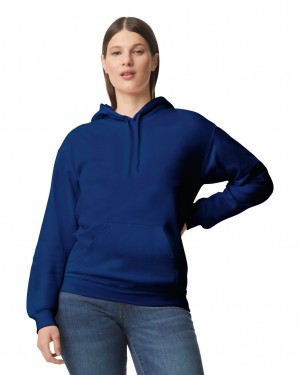 Navy Women's Gildan SF500 Midweight Fleece Hoodie | AJVS57192