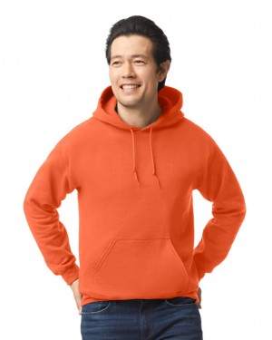 Orange Men's Gildan 18500 Hoodie | PYBW04853