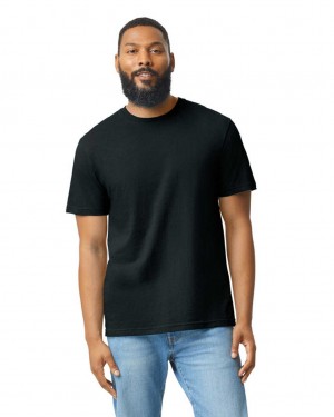 Pitch Black Men's Gildan 67000 CVC T-Shirts | WVPC17386