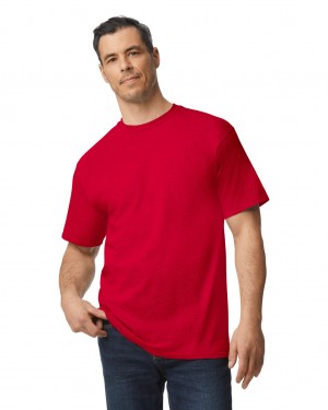 Red Men's Gildan 2000T Tall T-Shirts | VJGT39461