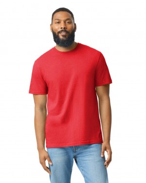 Red Mist Men's Gildan 67000 CVC T-Shirts | FVPK75296