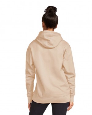 Sand Women's Gildan SF500 Midweight Fleece Hoodie | IAYX41236