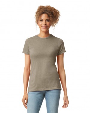 Slate Women's Gildan 67000L CVC T-Shirts | RLBY20197