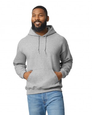 Sport Grey Men's Gildan 12500 Hoodie Sweatshirt | SVCZ68415