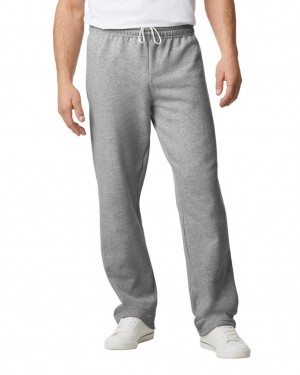 Sport Grey Men's Gildan 18400 Open Bottom Sweatpants | XAKZ14326