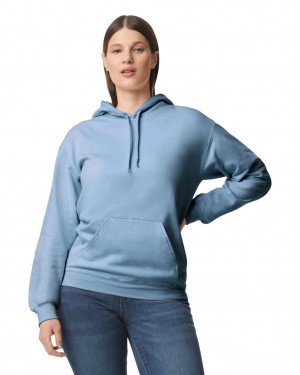 Steel Blue Women's Gildan SF500 Midweight Fleece Hoodie | AIRT24168