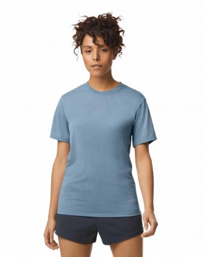 Stone Blue Women's Gildan 42000 T-Shirts | XRJL60329