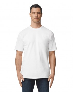 White Men's Gildan 2000T Tall T-Shirts | SLUP75841