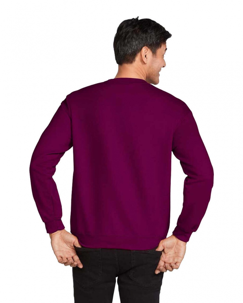 Antique Cherry Red Men's Gildan 18000 Crewneck Sweatshirt | ZBRM23971