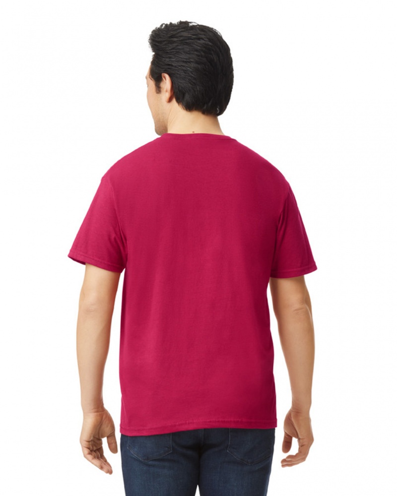 Antique Cherry Red Men's Gildan 64000 T-Shirts | HRAJ75402