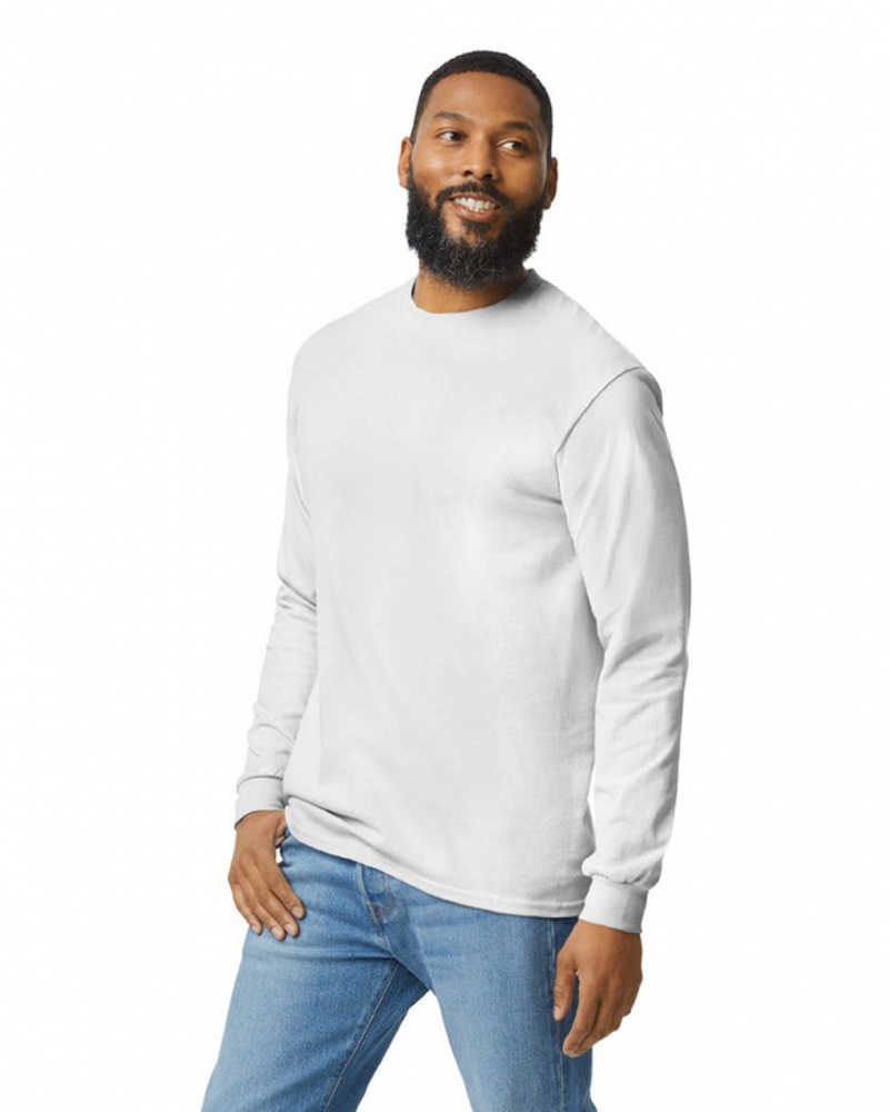 Ash Grey Men's Gildan 5400 Long Sleeve T-Shirts | UYOL23597