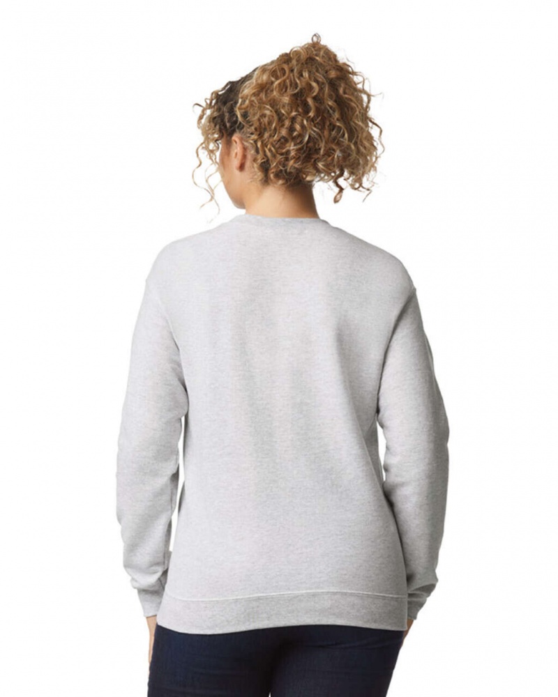 Ash Women's Gildan 18000 Crewneck Sweatshirt | FRVI08364