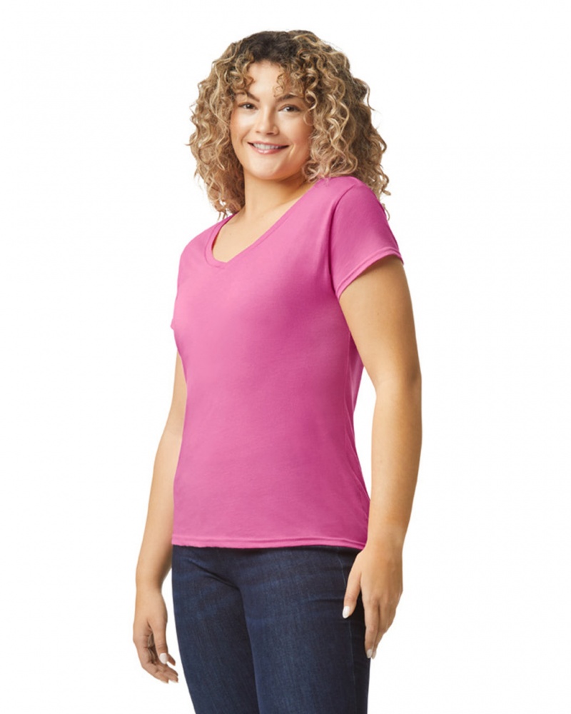 Azalea Women's Gildan 64V00L V-Neck T-Shirts | HXEK59803